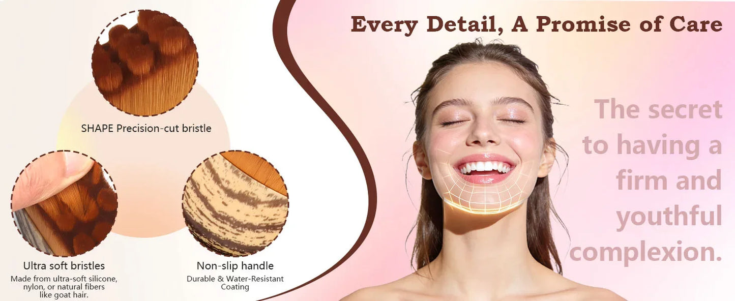 Face Lymphatic Sculpting Massager Ergonomic Contour Brush Jawline Chin Shaping Drainage Massager Facial Relax Skincare Tool