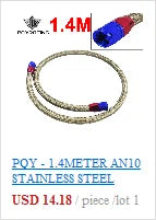 Universal 13 Rows Oil Cooler Kit + Oil Filter Sandwich Adapter + Nylon Stainless Steel Braided An10 Hose W/ PQY Sticker+Box