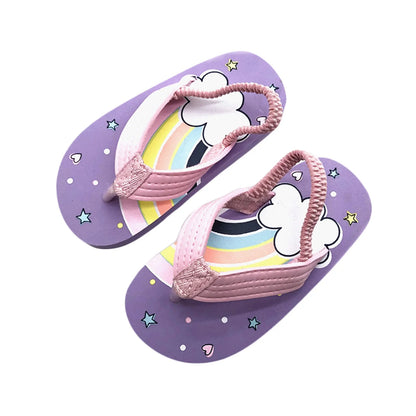 Children Flip Flops Shoes Cartoon Summer EVA Soft Sole Indoor Bathing Anti Fall Girls and Boys Sandals Beach and Pool Slippers