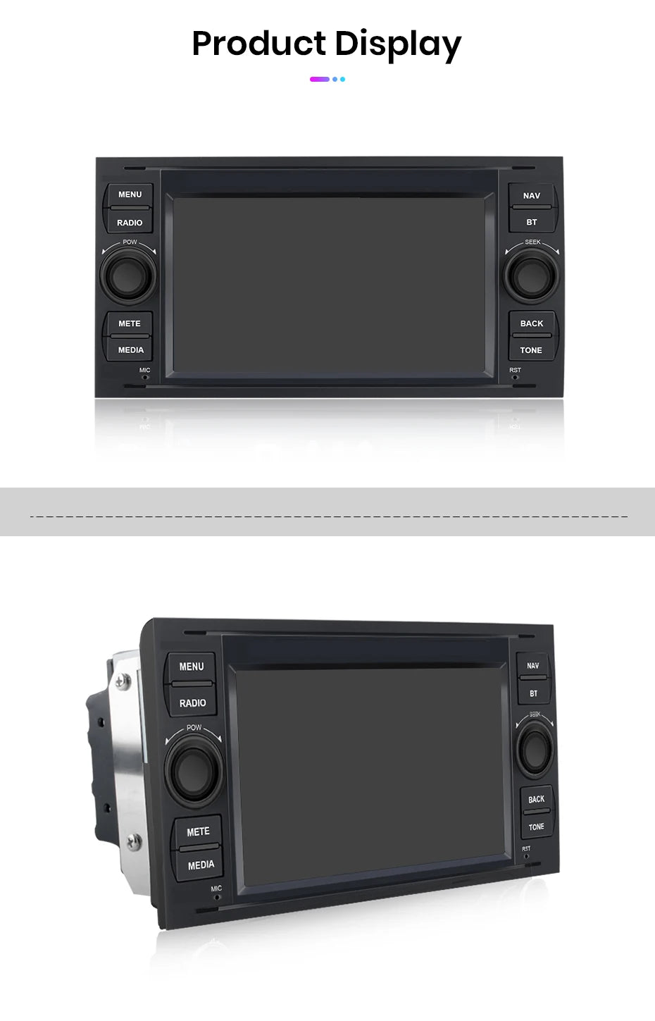 Junsun CarPlay Android Auto Radio for Ford Focus Mondeo Fiesta Transit Kuga C-Max S-Max Galaxy GPS Car Multimedia 2din autoradio