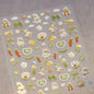 5D Cute Rabbit Love Heart Peach Blossom Flower Yellow Nail Art Stickers Bowknot DIY Self Adhesive Rhinestone Manicure Decals