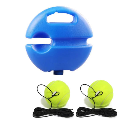 Didelio našumo teniso treniruočių pagalbinė bazė su elastine virve, kamuoliukų praktikos savarankiško atšokimo teniso treniruoklis, partnerio sparringo įrenginys