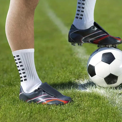 1/4 Pairs Anti-slip Soccer Women Men Outdoor Sport Grip Football Yoga Socks