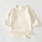 Spring Autumn Pure Cotton Long Sleeve Baby Bodysuit Triangle Crawling Suit Home Comfort Wear Bottom Covering Infant Garment