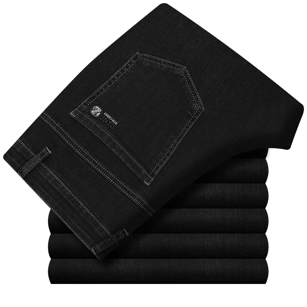 High Waist Denim Jeanse For Men Pants Plus Size 40 42 Fashion Designer Jeans Trousers For Men Street Wear Straight Loose Autumn
