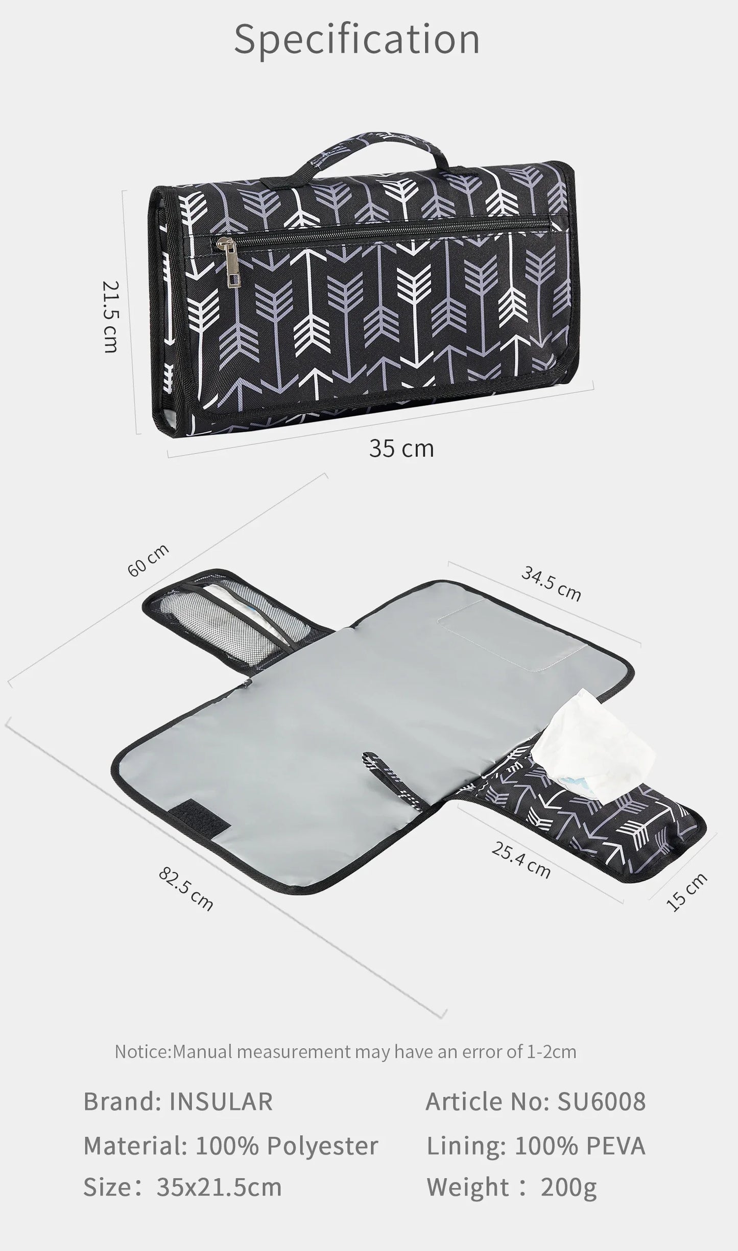 New 3 in 1 Waterproof Changing Pad Diaper Travel Multifunction Portable Baby Diaper Cover Mat Clean Hand Folding Diaper Bag