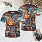 Classic Rock Helloween T-shirts Male 3D Print Men Women Hip Hop Trend Short Sleeve TShirt Street Loose Parent-child Short Sleev