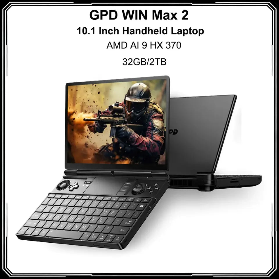 Fierce Ultra GPD 2025 WIN Max 2 Gaming Laptop - 32GB RAM 1TB/2TB SSD AMD 8840U CPU AI9 HX370 Mini PC for High-Performance Comput