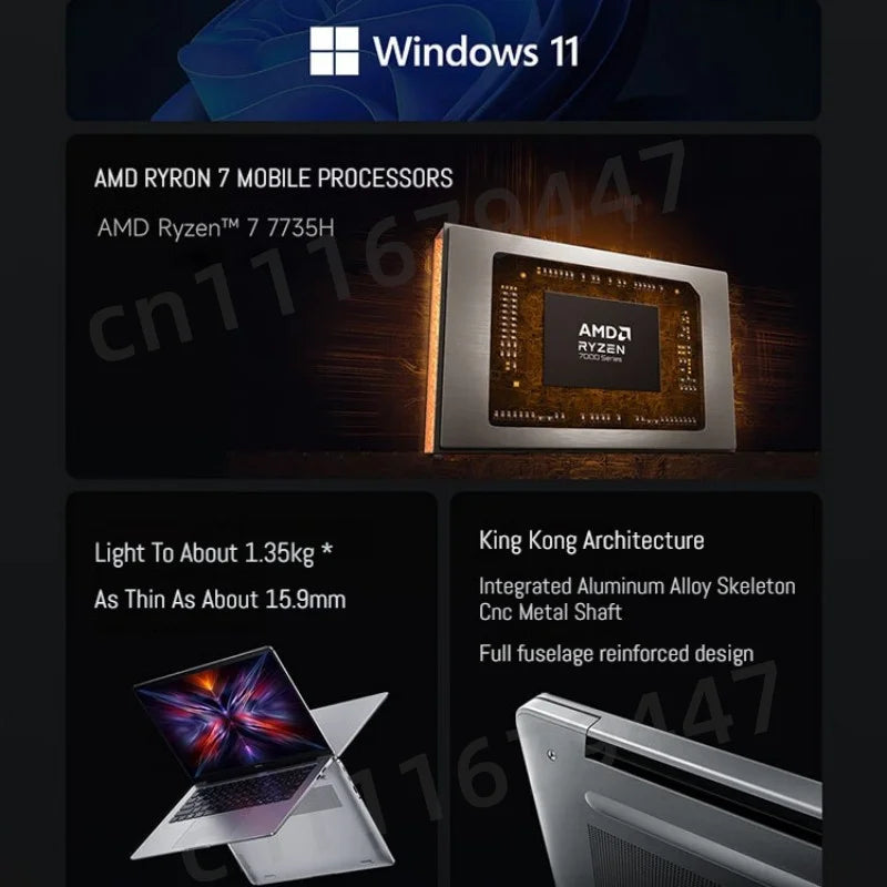 Xiaomi Laptop REDMI Book 14 /REDMI Book 16 R5-7535H/R7-7735H 16G 512G SSD Thin Notebook Game Office Design Laptop