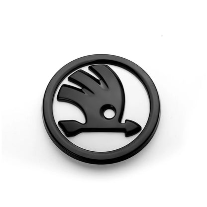 80/90/100mm Car Front Grille Hood Emblem Rear Trunk Badge Sticker For Skoda S Logo Octavia Fabia Superb Kamiq Kodiaq VRS Rapid