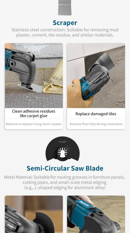 Trimming Cutter: 6-Gear Settings, 18/20V Li-Ion Battery, 340-326mm Length, Multi-Use for Sawing, Cutting, Shoveling For Makita 18v Battery