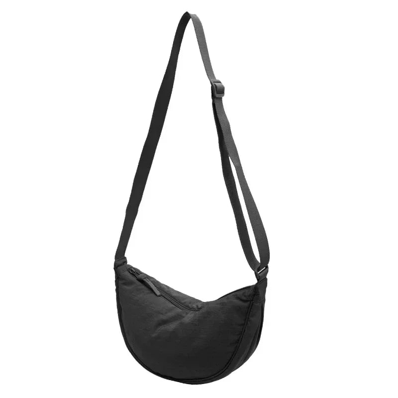 Nylon Hobos Chest Shoulder Dumpling Bag Large Capacity Travel Crossbody Half Moon Belt Messenger for Women Bags Wholesale