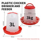 3kg+3L Chicken Feeder And Waterer Water Food Dispenser Automatic Chicken Birds Chick Waterer Feeding Bucket Container Supply