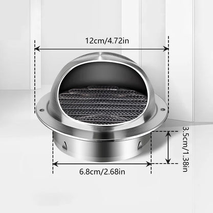 Stainless Steel Wall Ceiling Air Vent Ducting Ventilation Exhaust Grille Cover Waterproof Outlet Heating Cooling Vents Cap