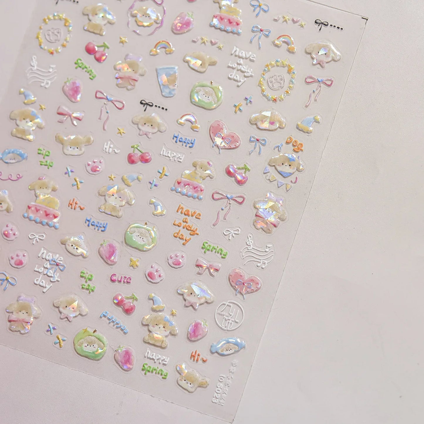 Iridescent Water Bubbles Shiny Stars Colorful 5D Nail Art Stickers Dreamy Water Drop Self Adhesive Decorations Manicure Decals