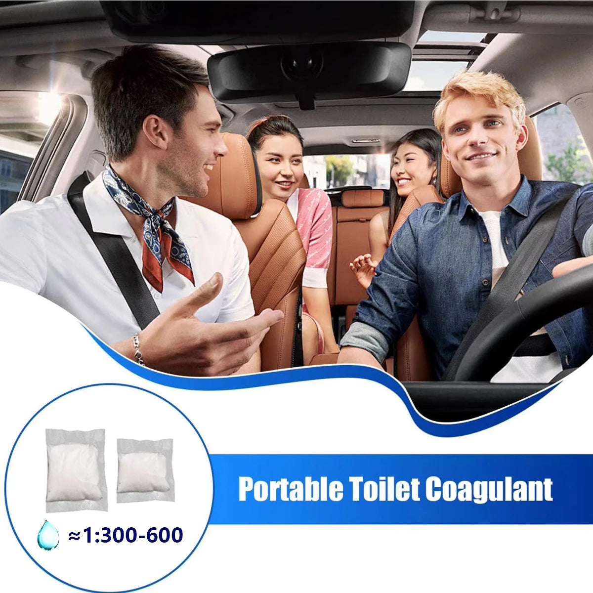 [No Need to Open the Portable | Stool Absorbent] 1-100 Pieces of Portable Fast Absorbing Stool Powder | Poo Powder Poo Gel