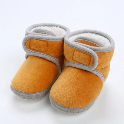 Newborn Baby Girls Boys Soft Booties Solid Pompom Snow Boots Infant Toddler Newborn Warming Shoes New Fashion Comfortable Shoes