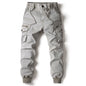 New Cotton Men Cargo Pants Khaki Casual Men Tactical Joggers Cargo Multi-Pocket Fashion Black Army Light gray Trousers Work Wear