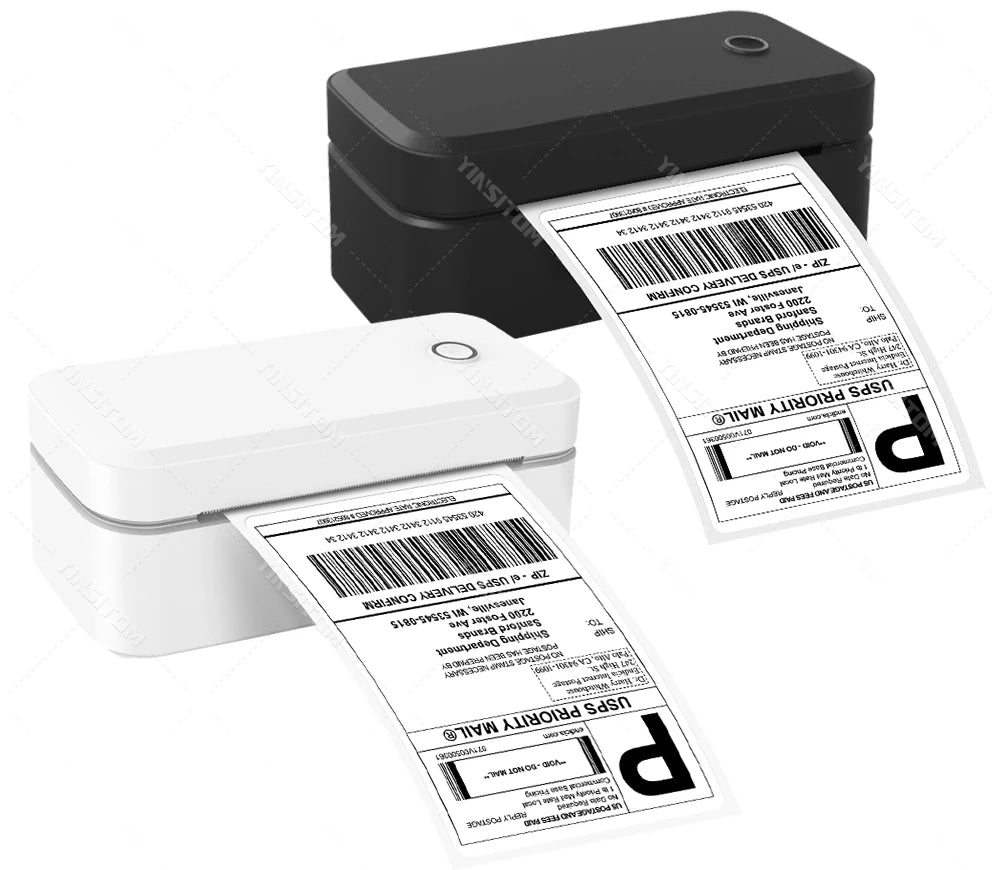 110mm Bluetooth Thermal Label Printer Wireless Shipping Label Printer Compatible with iPhone Android Windows Widely Used X4