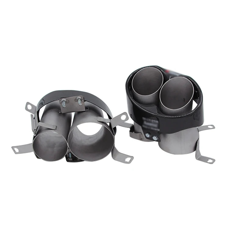 2 Teile/Los Kohle Faser Auspuffspitze für Audi A3 A4 A5 A6 A7 RS3 RS4 RS5 RS6 RS7 Schall Dämpfer Spitze Endrohr Auspuff Anlage