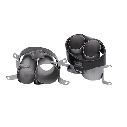 2 Teile/Los Kohle Faser Auspuffspitze für Audi A3 A4 A5 A6 A7 RS3 RS4 RS5 RS6 RS7 Schall Dämpfer Spitze Endrohr Auspuff Anlage