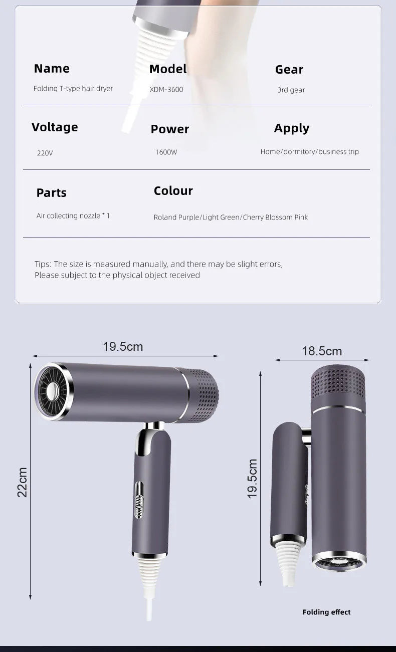 2300W Hair Salon Hair Dryer High Power Strong Wind Speed Dry Blue Light Ion Silent Home Hairdresser Special New Product