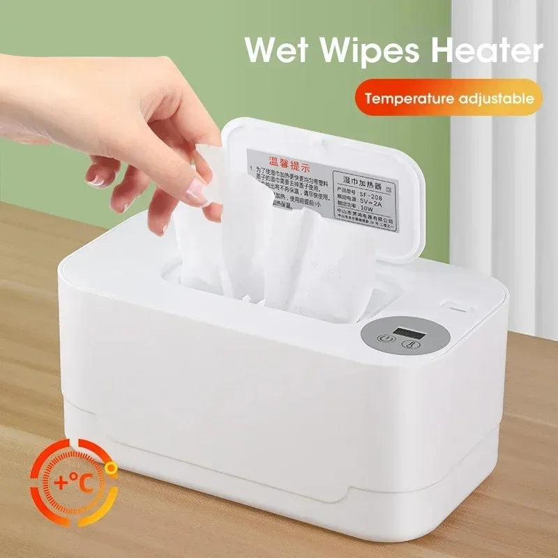 Portable USB Multifunction Baby Wipe Warmer Heater with LED Display for Home and Car Wet Towel Dispenser Heating Box