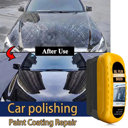 Car Windshield Oil Film Remover Crystal Clear Vision Glass Cleaner Brush For Front Interior Window Windshield Cleaning Care Tool