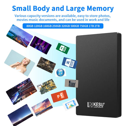 KESU HDD 2.5" Portable External Hard Drive 2TB/1TB/500GB/750GB USB3.0 Disk Memory for PC Tablets PS4 Notebook Desktop Computer