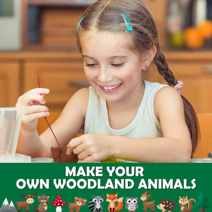 Sewing Kit for Kids Woodland Animals Craft Kit Kids DIY Crafting and Sewing Set for Class Educational Sewing Gifts Birthday