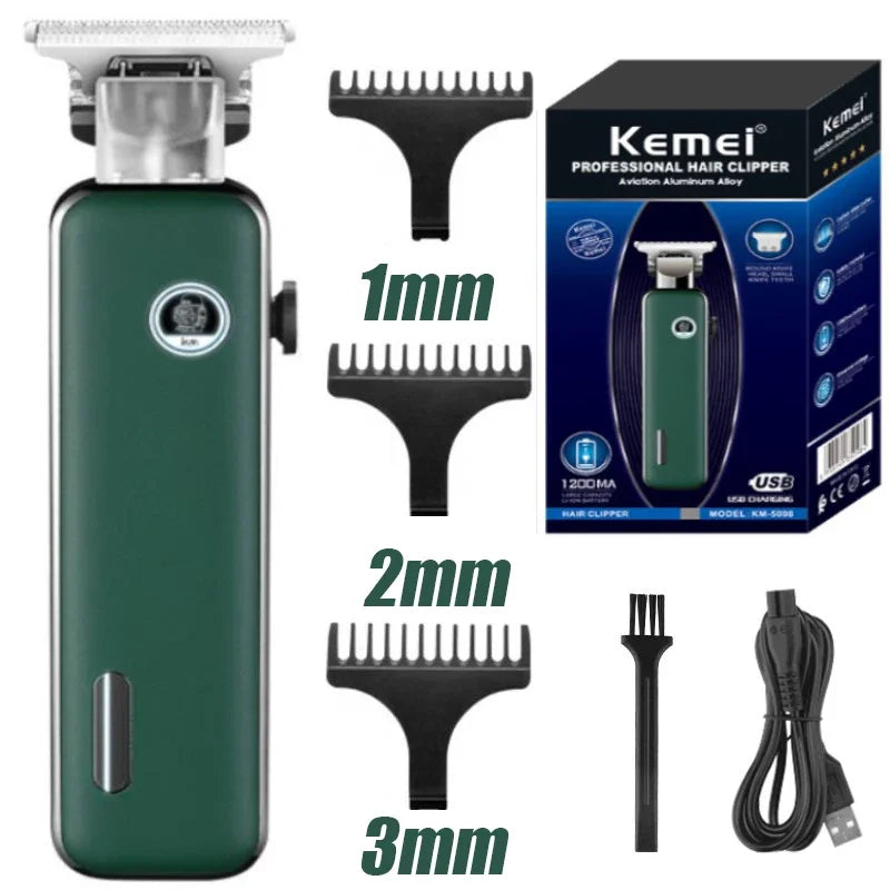 Kemei Electric Hair Cutting Machine Luminous High-power Silent Hair Clipper Man Shaver Trimmer For Men  KM-5098