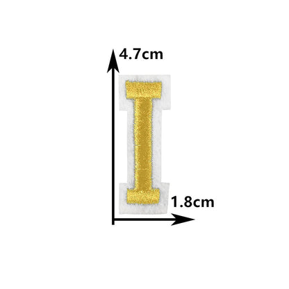 26 English gold letters Hot-melt adhesive ironing embroidery Patch DIY sewing decorative clothes patch