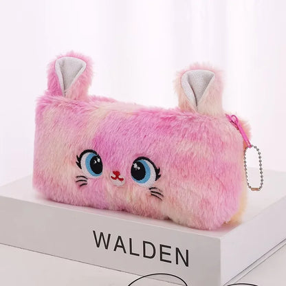 Cartoon Pencil Case Cute Cat Pencil Pouch Large Capacity Pencil Bag Stationery for Girls Kids Back to School