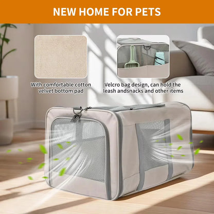Storage Bags Pet Dogs Trolley Foldable Dogs Backpack Transport Box for Oxford Fabric Dogs Carts with 4 Wheels Transport Bag with Rollers and Safety Belt for Travel