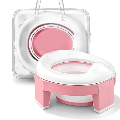 3 in 1 Baby Toilet Seat Children Foldable Travel Potty With Bags Potty Training Seat Suitable for Boys and Girls