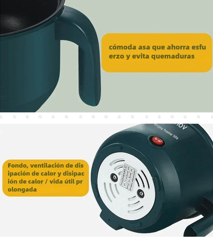 220V Mini Electric Cooker Multi-functional Cooking Pot Non-stick Frying Pan Ramen Dormitory Small Electric Hot Pot Cute Cartoon
