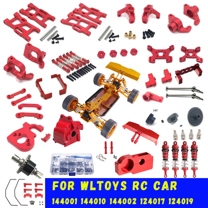 WLtoys 1/14 144001 144010 144002 1/12 124017 124019 124018 124010 RC Car Metal Upgrade Parts  Refurbishment Collecti