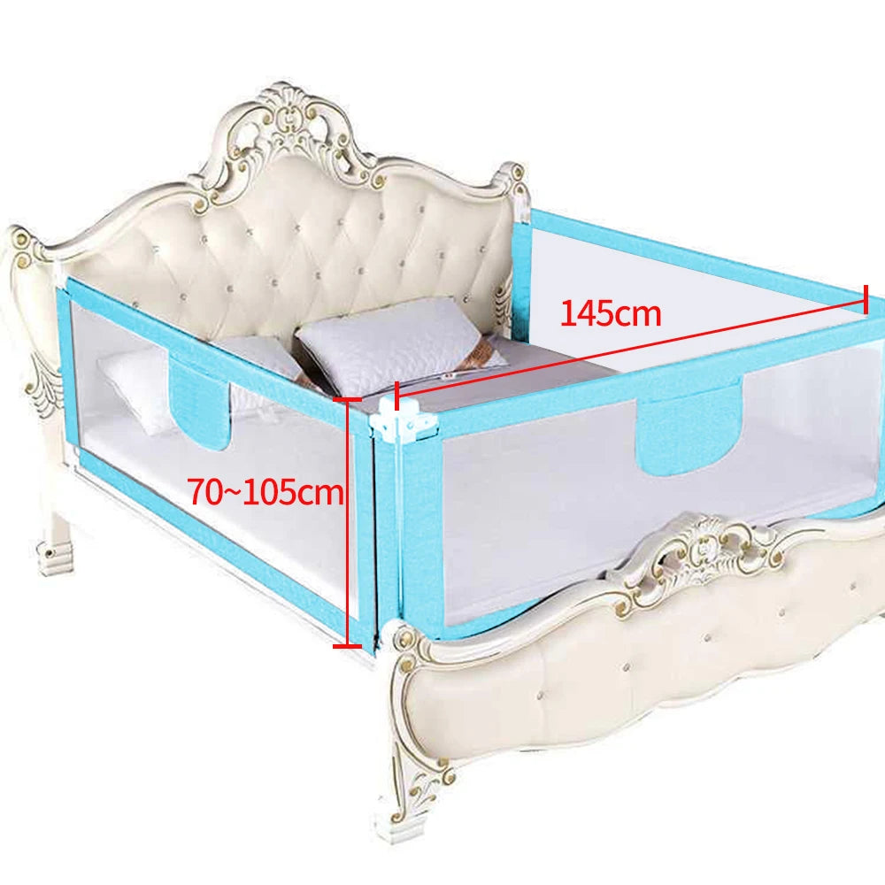 150 / 180/200/cm bed Protection toddler room accessory for boys and girls gray Pink blue bed