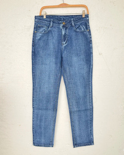 New Business‑Style Men's Jeans, Comfortable Straight Leg Stretch Denim Pants, Classic Blue Black Work Trousers, Fashion Versatile Male Clothing For Office, Business Occasions And Casual Daily Outfit