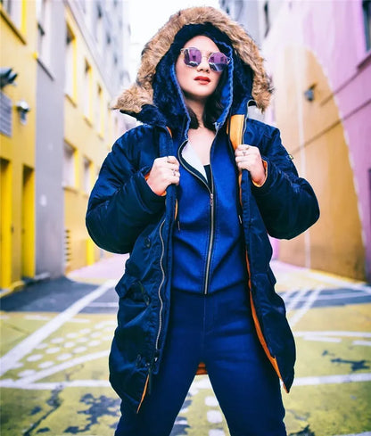 Winter Puffer Men Long Parkas Coat Military Fur Hood Warm Tactical Jacket Pilot Jacket Army Korean Thick Parka