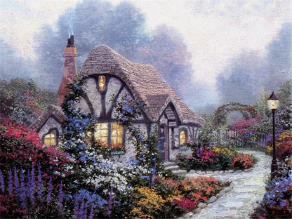 46*28cm Jigsaw Puzzles 500 Pieces Paper Picture Landscape Oil Painting Art Puzzles Decompression Toys for Adults Family Games