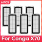 Fit For ( Conga X70 / Deerma X80 ) Replacement Parts Accessories Main Side Brush HEPA Filter Mop Pad Dust Bag