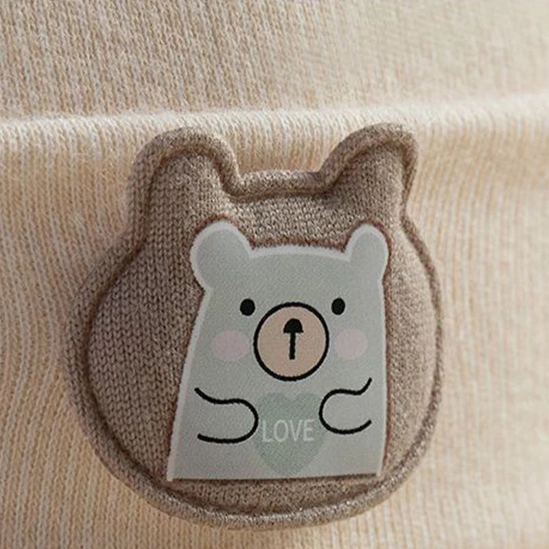 0-6Mouths Newborn Fetal Hat Cute Cartoon Baby Bear Beanies Spring Autumn Pure Cotton Pullover Cap Boys Girls Kids Warm Bonnet