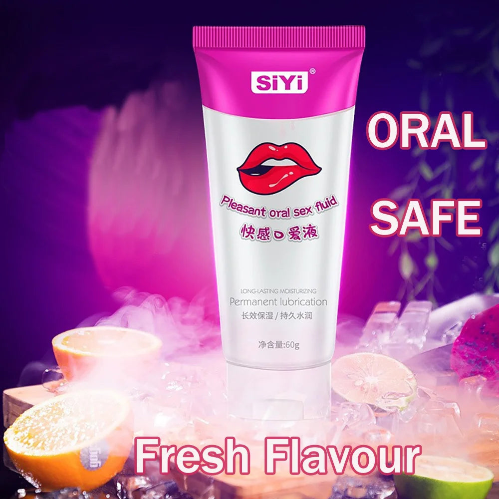60g Refreshing Oral Lubricant for Couples, Foreplay Lubricant  Enhance Pleasure, Plant-Based Flavour Lube, Non-Sticky
