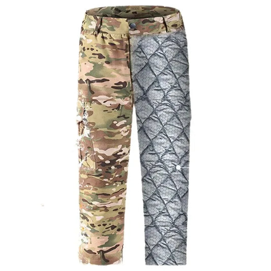–22℃ Winter Warm Cargo Pants Men Casual Loose Multi-pocket Padded Trousers Combat Camouflage Tactical Work Pant Male Clothing