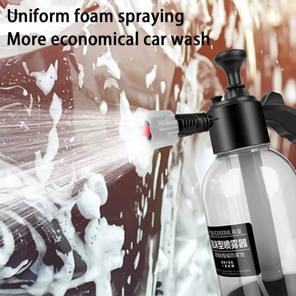 Foam Spray Sprayer Car Wash With Bottle Gun Manual Pressure Water Jet home Shampoo foam Snow watering can hand-pressed car 2L