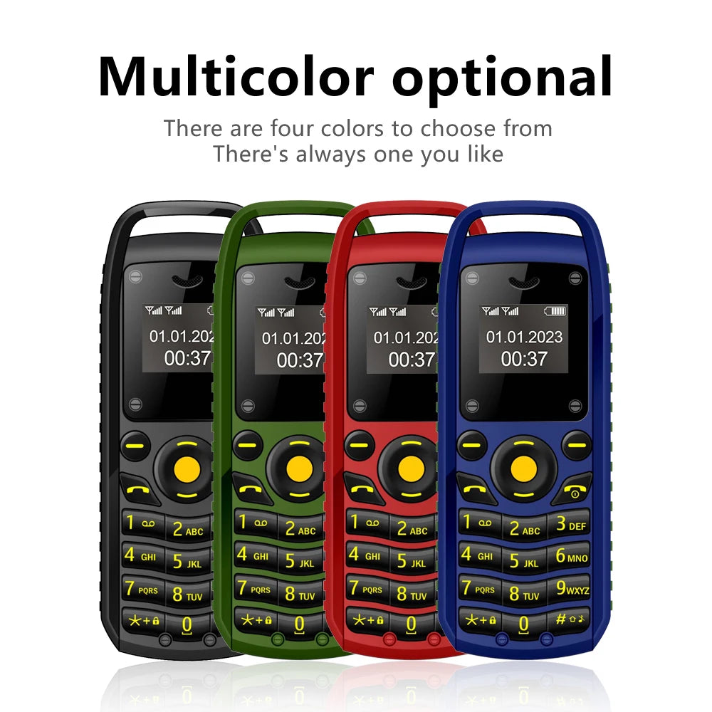 SERVO Mini Mobile Phone 2 SIM Cards Magic Voice Bluetooth Dialing Blacklist Low Radiation Smallest Button Cellphones Four Colors