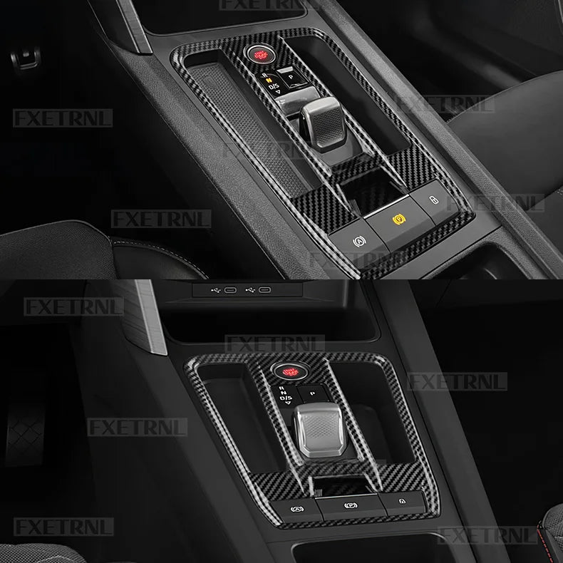 For Cupra Formentor 2020 2021 2022 2023 2024 2025 2026 Seat Leon MK4 Cupra Leon Carbon Fiber Style Automatic Car Gear ABS Trim