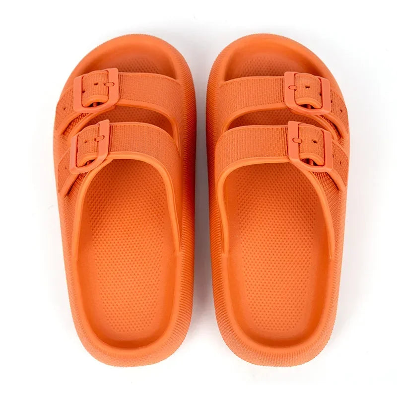 Women Summer Sandals Bathroom Home Slippers Outdoor Beach Slides Cloud Casual Soft Flip Flops Non Slip Men Male House New 2025