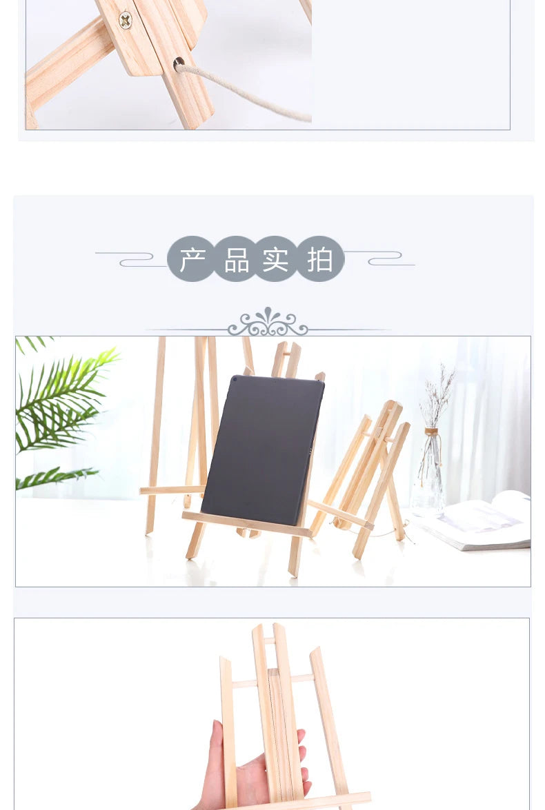 Wooden Easel For Painting,20cm 24cm 30cm 40cm 50cm Height Folding Desktop Display Triangle Bracket,Art Supplies,1 Piece HJ-02